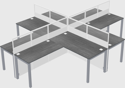 Shared l-shaped cubicles