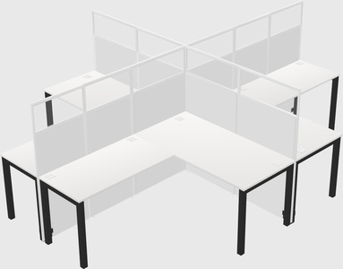 Shared l-shaped cubicles