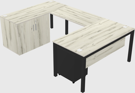 Bureau + armoire en u