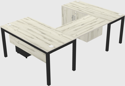 Bureau + armoire en u