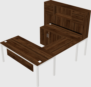 Bureau + armoire en u