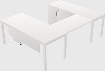 Bureau + armoire en u