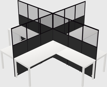 Shared l-shaped cubicles