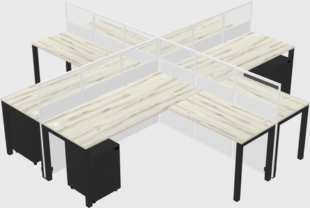 Shared l-shaped cubicles