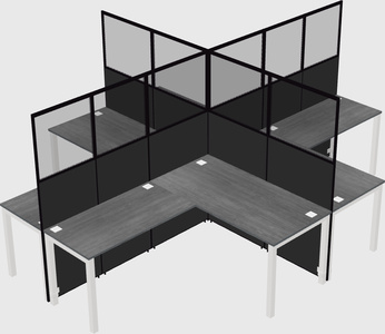 Shared l-shaped cubicles