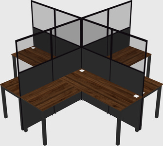 Shared l-shaped cubicles