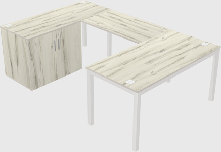 Bureau + armoire en u