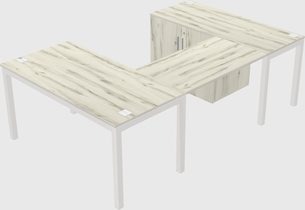 Bureau + armoire en u