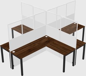 Shared l-shaped cubicles