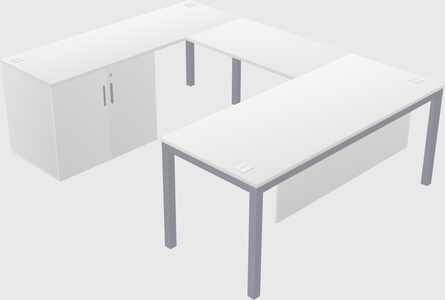 Bureau + armoire en u