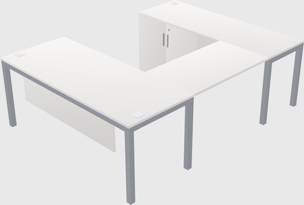 Bureau + armoire en u