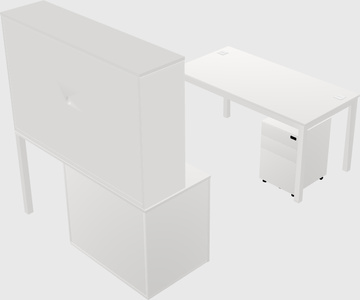 Parallel desk + cabinet