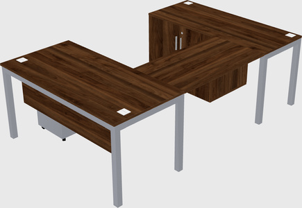 Bureau + armoire en u