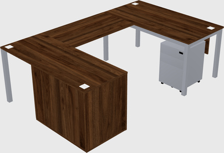 Bureau + armoire en u