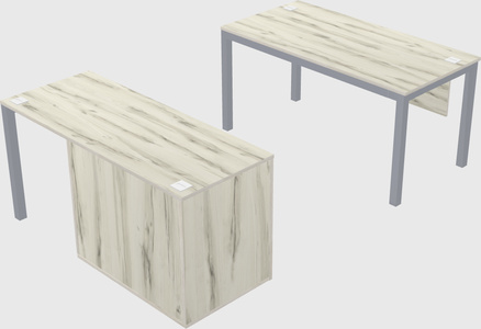 Parallel desk + cabinet