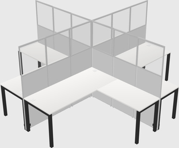 Shared l-shaped cubicles