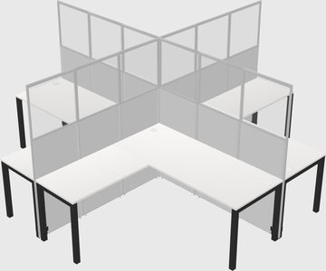 Shared l-shaped cubicles