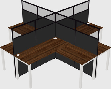 Shared l-shaped cubicles