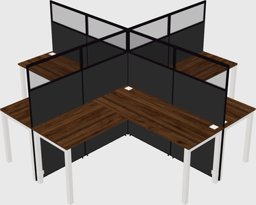 Shared l-shaped cubicles