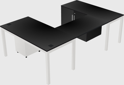Bureau + armoire en u