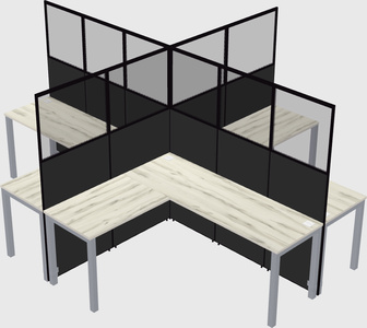Shared l-shaped cubicles