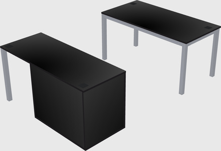 Parallel desk + file cabinet