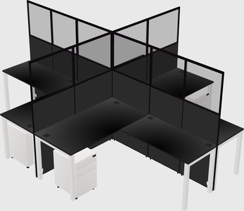 Shared l-shaped cubicles