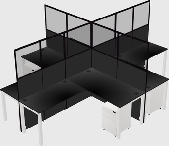 Shared l-shaped cubicles