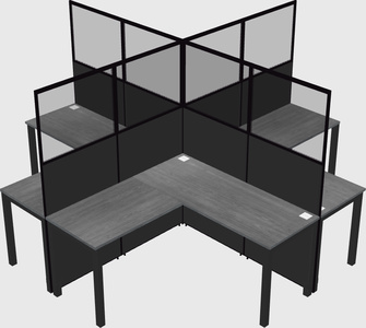 Shared l-shaped cubicles