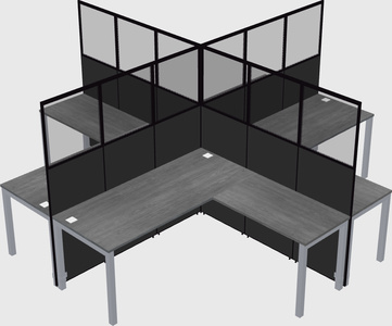 Shared l-shaped cubicles