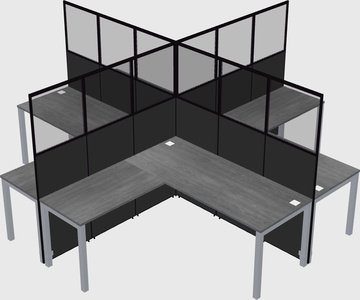 Shared l-shaped cubicles