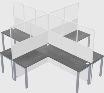 Shared l-shaped cubicles
