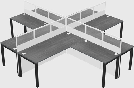 Shared l-shaped cubicles