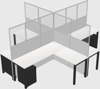 Shared l-shaped cubicles