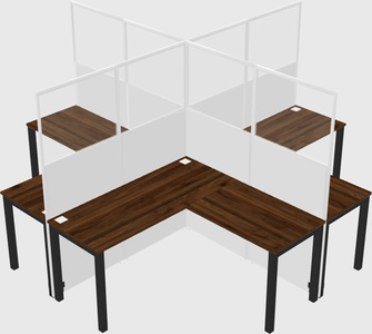 Shared l-shaped cubicles
