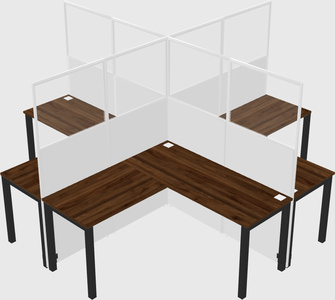 Shared l-shaped cubicles