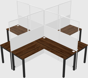 Shared l-shaped cubicles