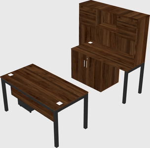 Parallel desk + cabinet