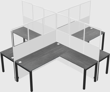 Shared l-shaped cubicles