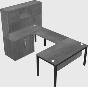Bureau + armoire en u