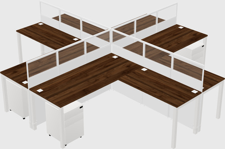 Shared l-shaped cubicles