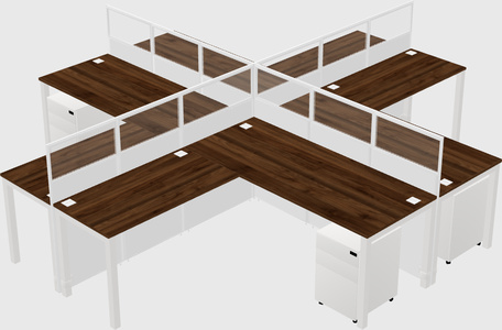 Shared l-shaped cubicles