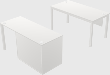 Parallel desk + cabinet