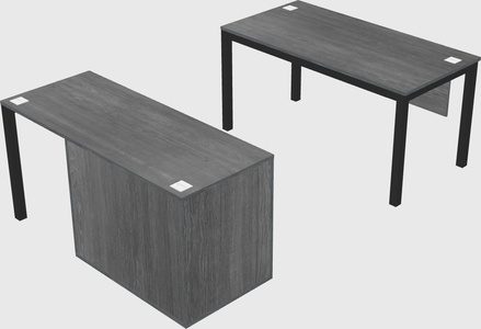 Parallel desk + file cabinet