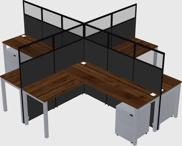 Shared l-shaped cubicles