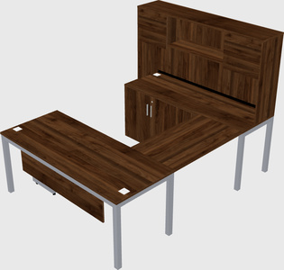 Bureau + armoire en u