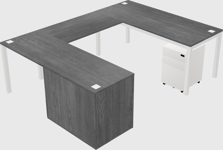 Bureau + armoire en u