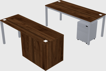 Parallel desk + cabinet