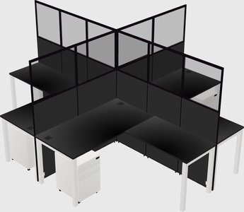 Shared l-shaped cubicles