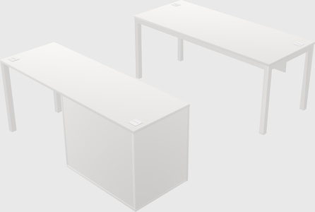 Parallel desk + cabinet
